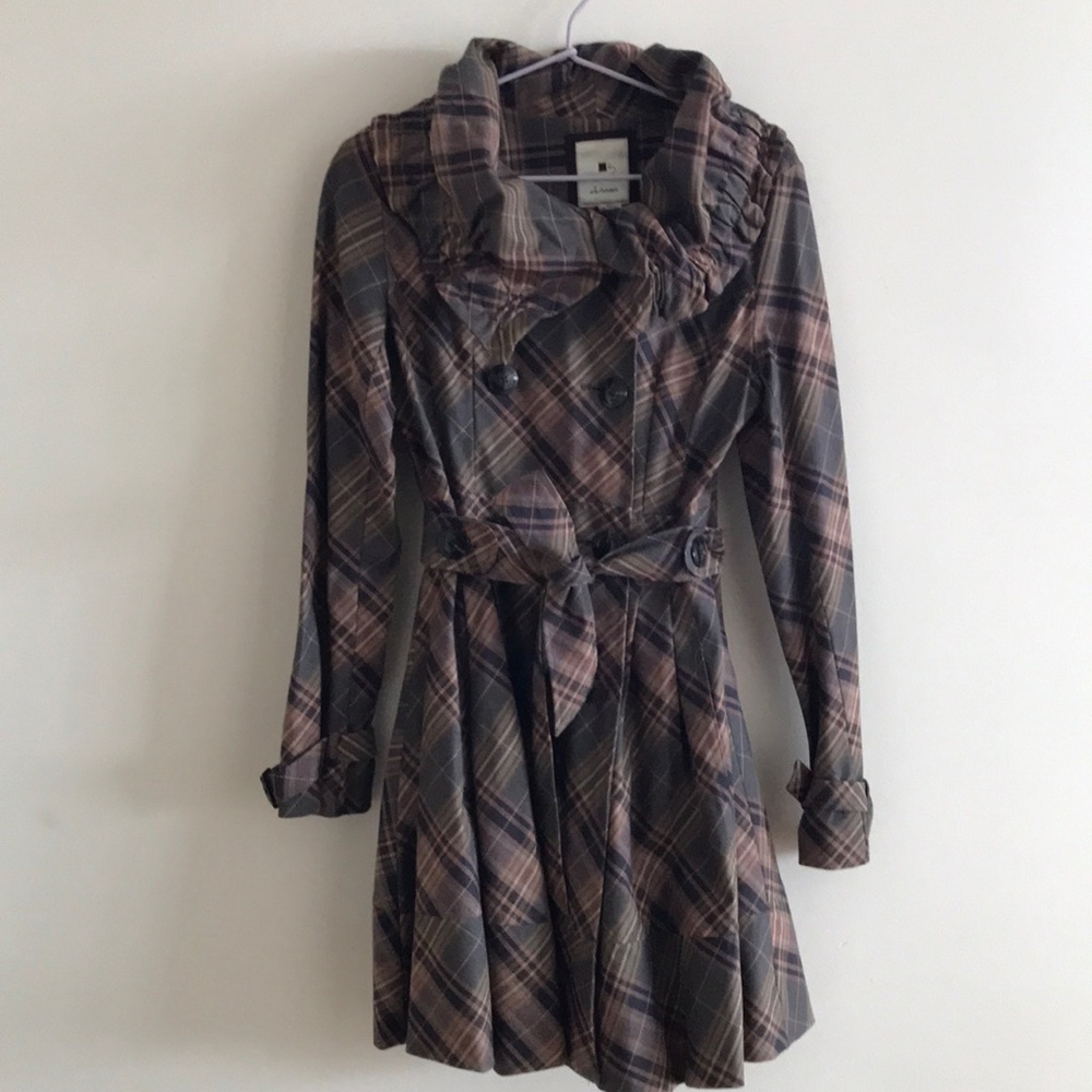 Ruffle dress coat from anthropology